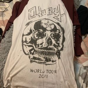 Obey baseball tshirt.